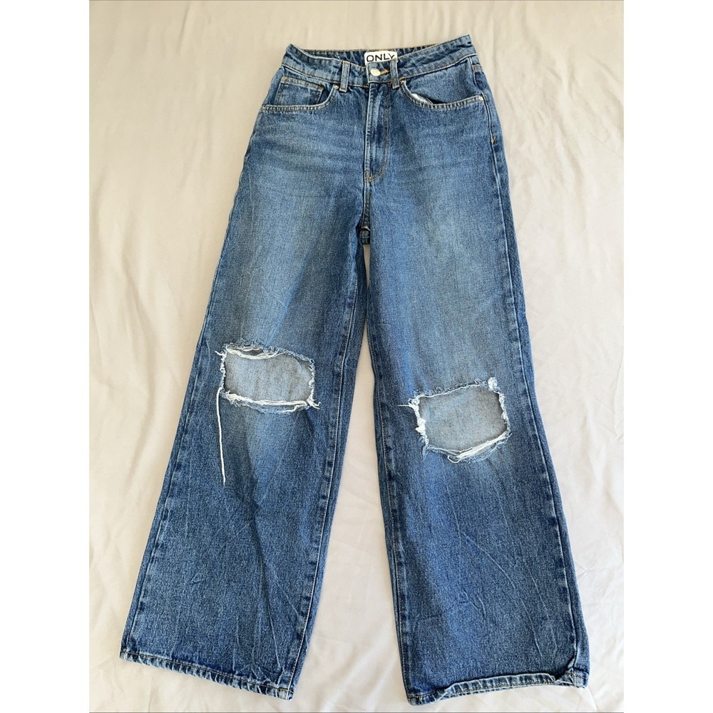 Only Jeans‎ Mens 28x30 Blue Regular Straight Fit High Rise